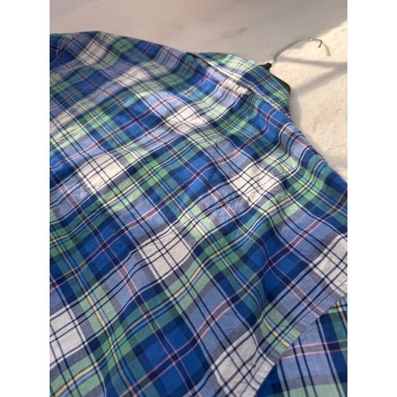 Polo Ralph Lauren Men's Size M Multicolor Plaid Short Sleeve Button-Up Shirt - Picture 8 of 11